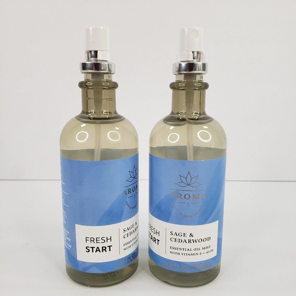 Bath & Body Works Other - x2 Bath & Body Works Sage & Cedarwood AROMA Essential Oil Mist FRESH START Set
